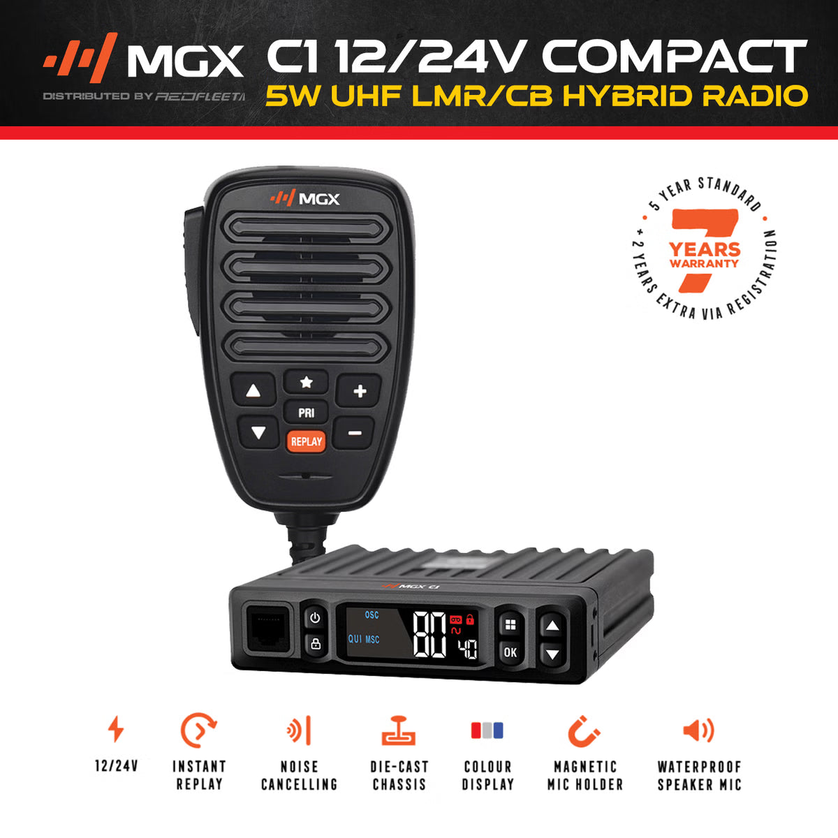 MGX C1 Compact UHF LMR/CB Radio