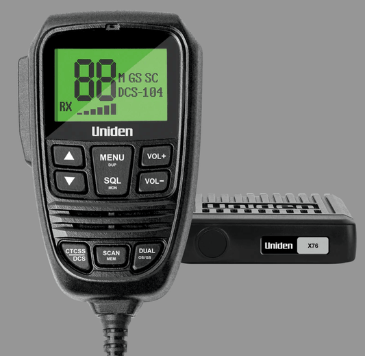 X76 Mini Compact UHF CB Mobile With Remote Speaker MIC and Large LCD Display