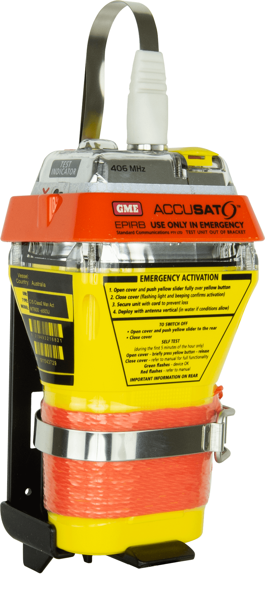 MT600GAus 406gmhz Marine GPS EPIRB